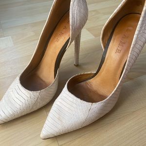 L.A.M.B. White 8.5 D’Orsay stiletto pumps